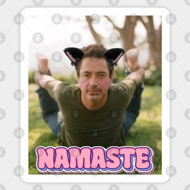 Robert Namaste Jr. Sticker by Lukasking Tees